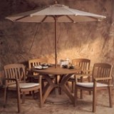 9' Wood Market Umbrella